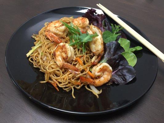 Yakisoba with shrimp