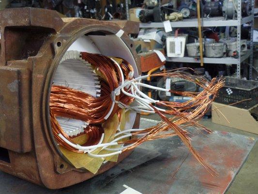 Ah another angle of an Electric Motor Rewind