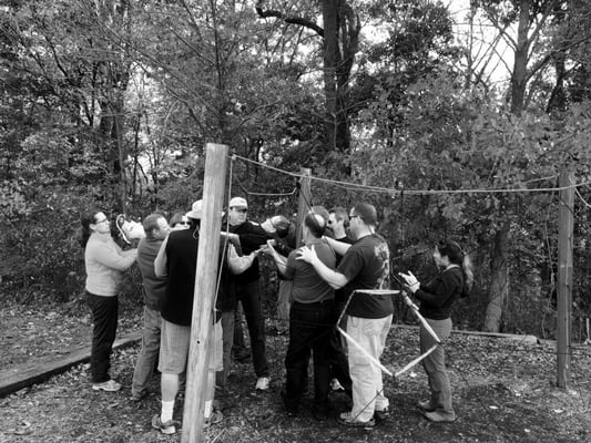 Spiders Web team building activity at Upward Enterprises in Buckeystown, MD