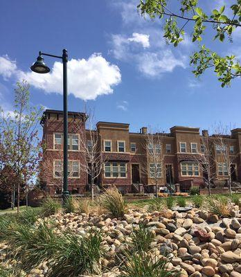 Brownstone & Condo living is convenient at Highlands Ranch Town Center which is close to restaurants, shopping and transportation.