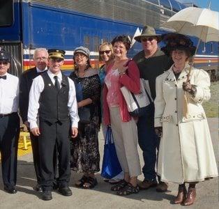 Greeting our guests for our Victorian Saratoga Springs Tour