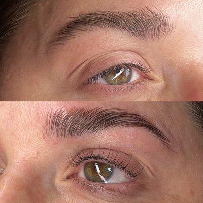 Brow lamination + lash lift + lash stain