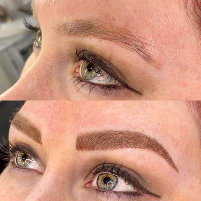 Touch up microblading & shading over another artists work.