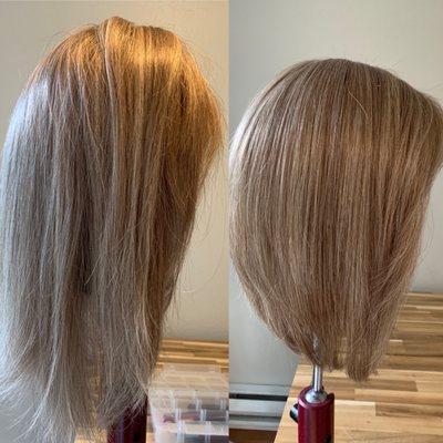 Wig Cut - Before and After