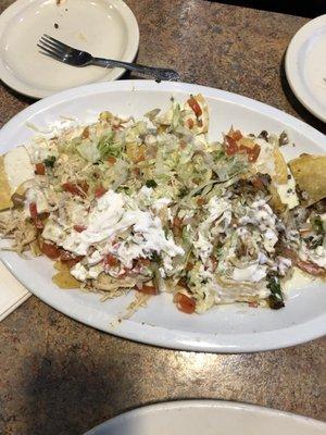 Kids devoured the nachos (guacamole on the side)