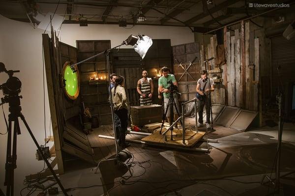 Independent film "The Skyship Chronicles" filming in the studio. (Custom set by our studio team)