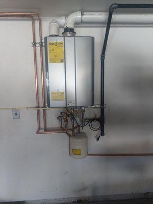 Tankless water heater installation