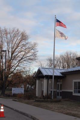 Entrance to the school