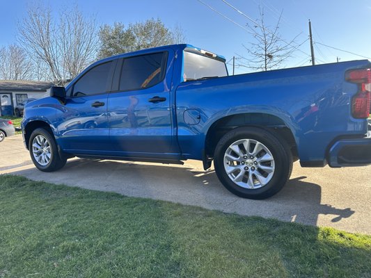 This blue beauty got pampered with our basic detail package, look at that shine!