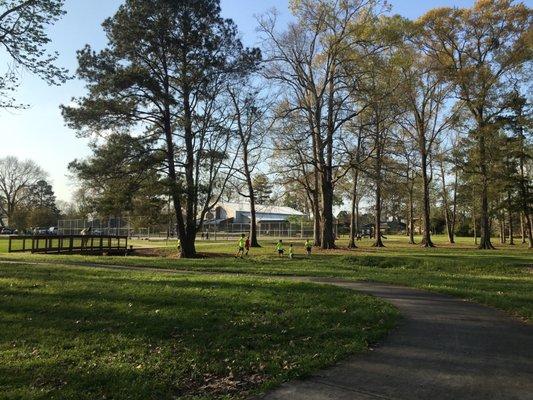 Nice community park with an activity center, tennis and basketball courts and walking trails.