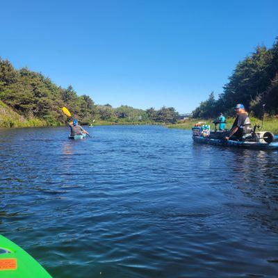 Kayaking in Beaver Creek with Oregon Coast Kayak Connection.