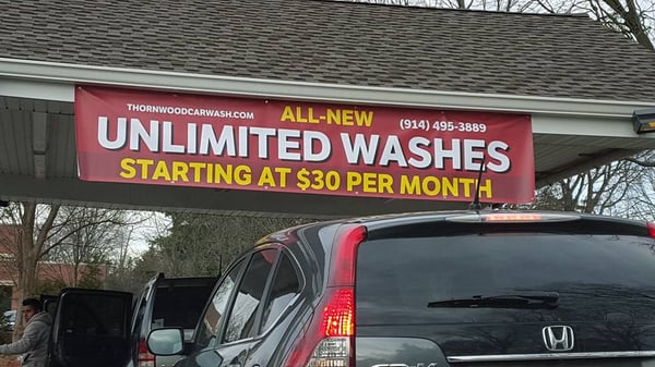 Unlimited Carwashes at Thornwood Come Check us out.