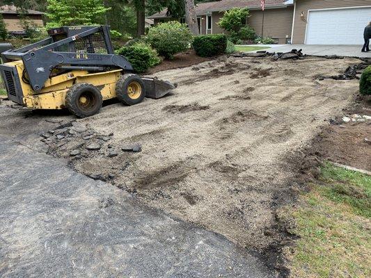 Complete asphalt tear off