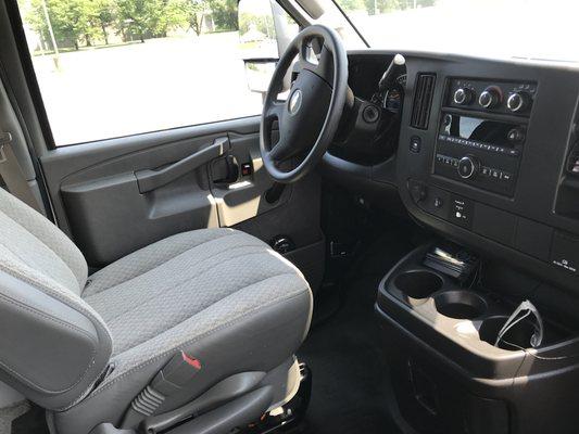 Customer's work truck interior