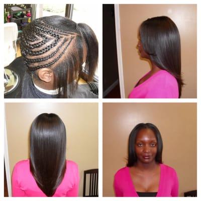 Before & After Sew In Weave w/Brazilian Hair! $150(value $185)