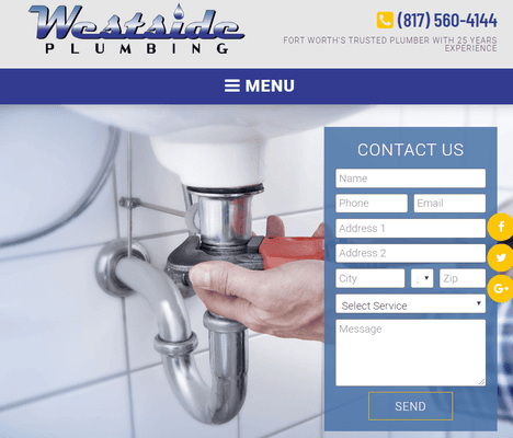 Plumbing company web designing and web development