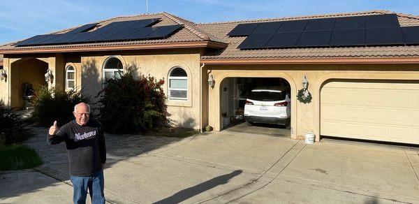 Dave installed solar panels to get rid of his electric bills for his home and his winery with one solar installation.