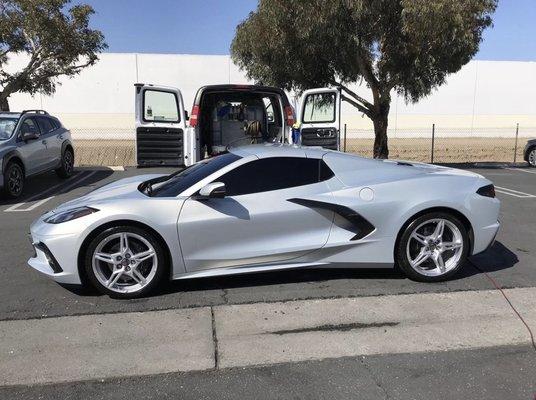 Wash and wax package on this 2022 Corvette C8