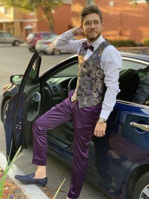 Purple vest and pants