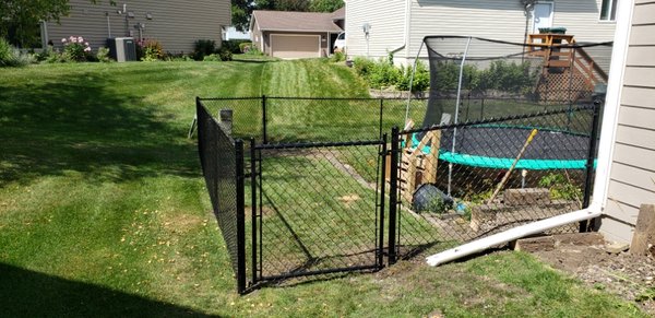 new chain link fence install