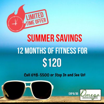 exp 7/30. 12 Months of Fitness ONLY $120! FREE Consultation to go over your goals and receive a custom workout plan!