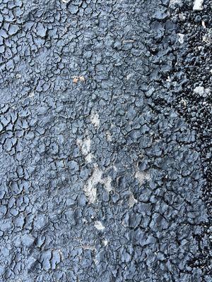 Cracking asphalt