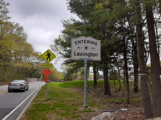 Entering Lexington, Massachusetts from Belmont.