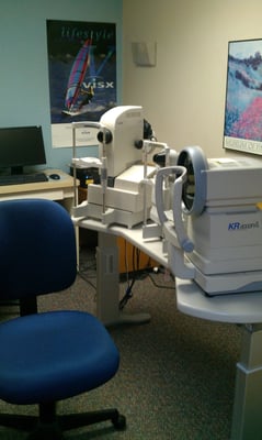 Pre-Testing room - includes autorefractor, corneal topographer, and retinal camera