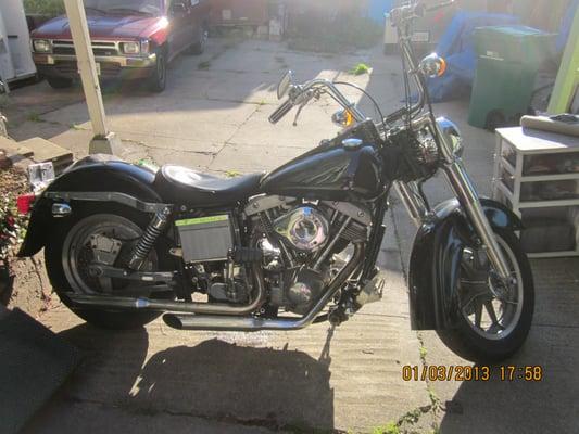 1973 Shovelhead that Chris did a bunch of work on.