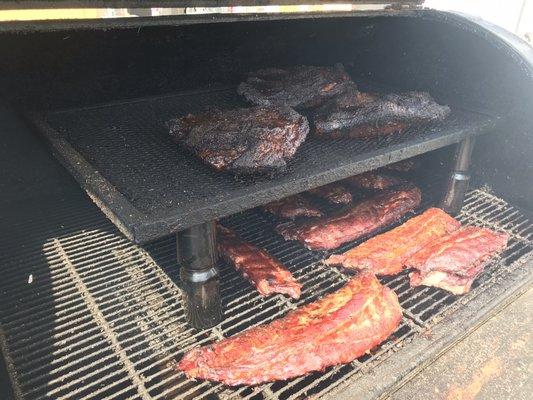 Baby back baby back baby back and brisket.