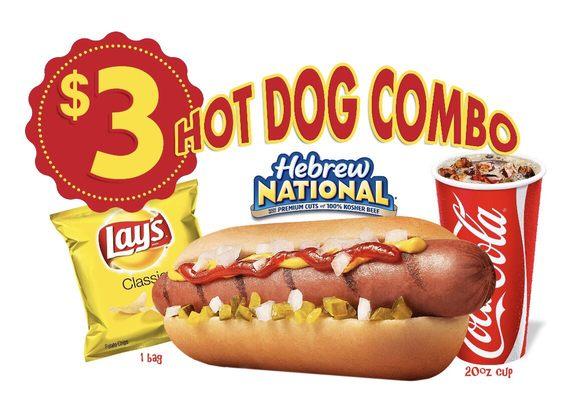 Everyday $3 Hot Dog Combo