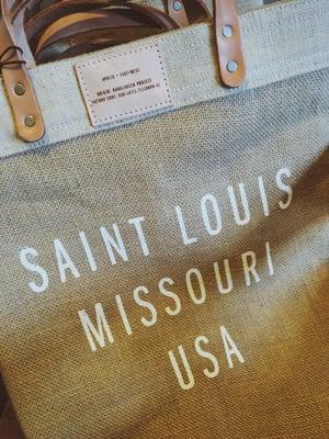 Shop local. Stylish Saint Louis Missouri USA bag with origin details.