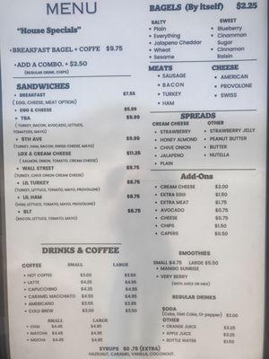 The Bagel Shop ToGo Menu