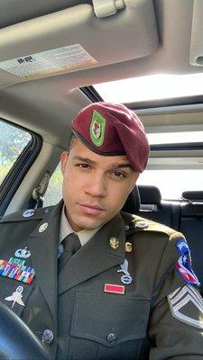 SSG Reynoso wearing new Army dress uniform