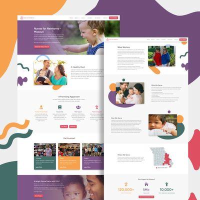 Nurses for Newborns homepage design