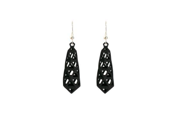 3D printed Truss Earrings $45