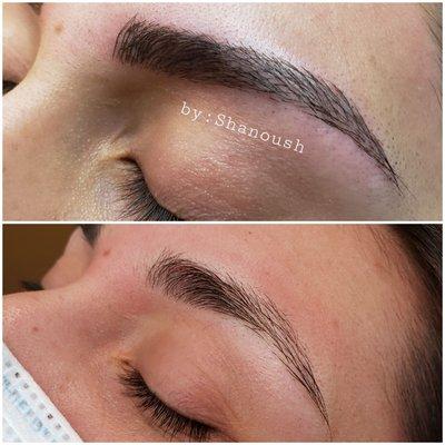 Eyebrows microblading