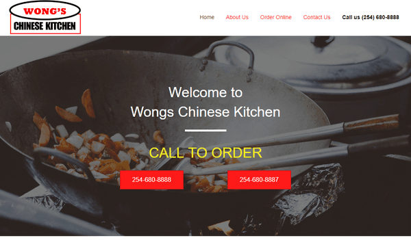 Our client Wongs Chinese Kitchen had a rush requirement to redesign a website and to take payments online. Here is the landing page.