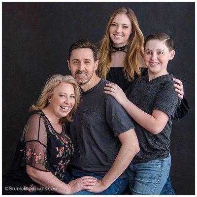 Great family portrait in studio