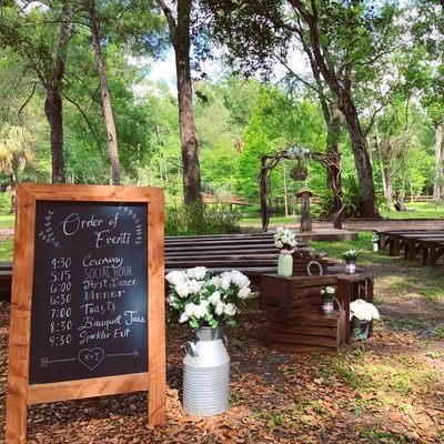 Rustic farm ceremony