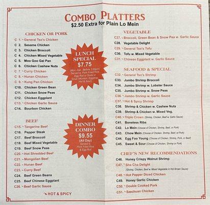 Combo platters