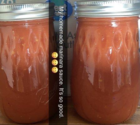 Homemade marinara sauce