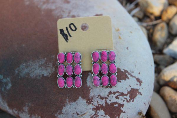 Look how beautiful these nine stone pink earrings are you definitely need to add them to your collection especially at this price.