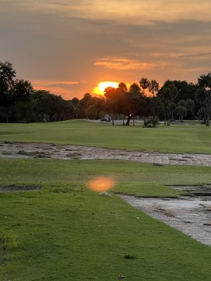 Sunset at Conte's Palm Aire Golf Academy