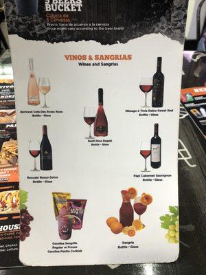 Wine options