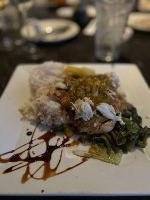 Chef's Special preparation of bronzed Red Snapper.