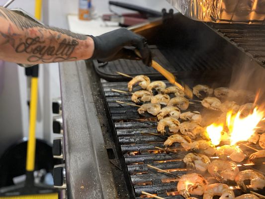 Chimichurri Shrimp Skewers