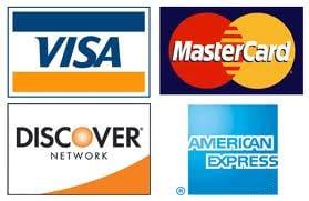 We accept all major Credit Cards