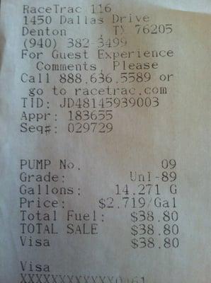 My car has a 12 gallon tank but managed to put 14 gallons in somehow. Sounds like air to me!