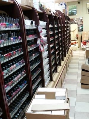 Aisles and aisles of nail polish!